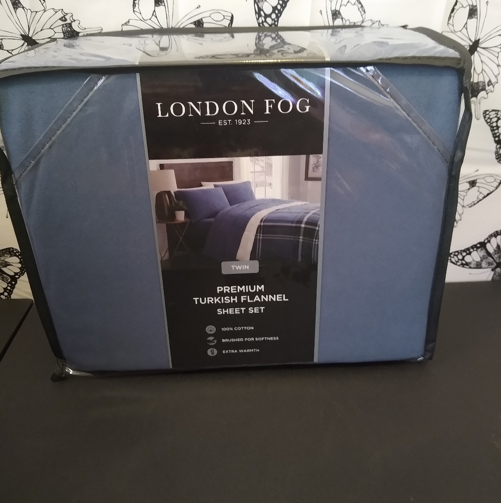 NEW LONDON FOG PREMIUM FLANNEL SHEET SET